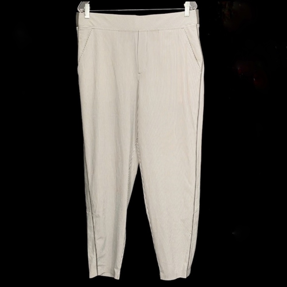 Athleta Brooklyn Textured Stripes Ankle Pants
